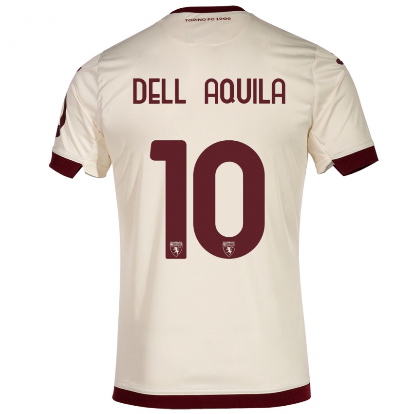 Gyermek Francesco Dell'aquila #10 Pezsgő Idegenbeli Jersey 2023/24 Mez Póló Ing