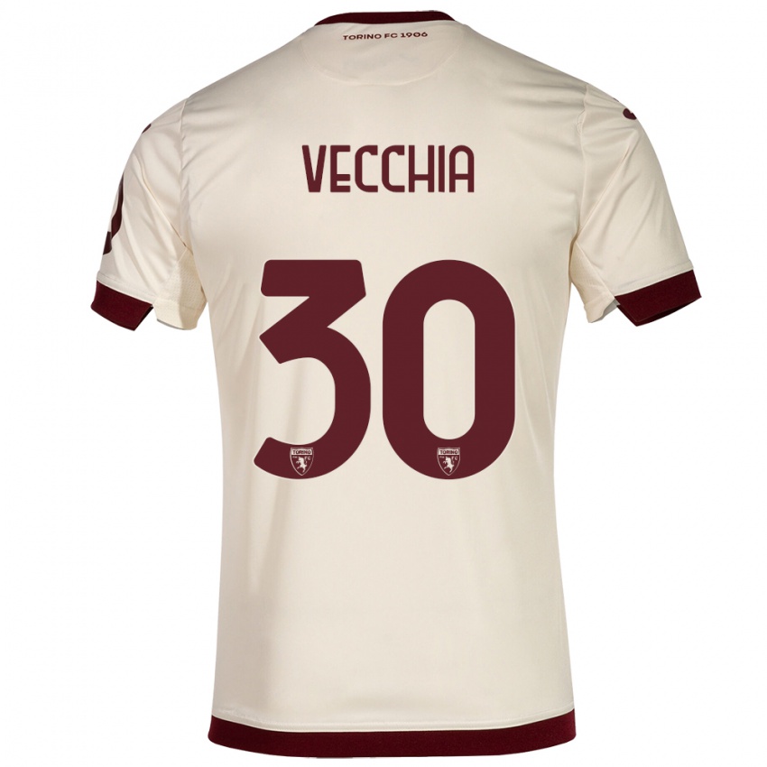 Gyermek Marco Dalla Vecchia #30 Pezsgő Idegenbeli Jersey 2023/24 Mez Póló Ing