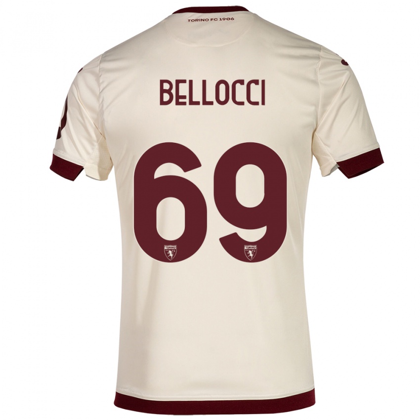 Gyermek Andrea Bellocci #69 Pezsgő Idegenbeli Jersey 2023/24 Mez Póló Ing