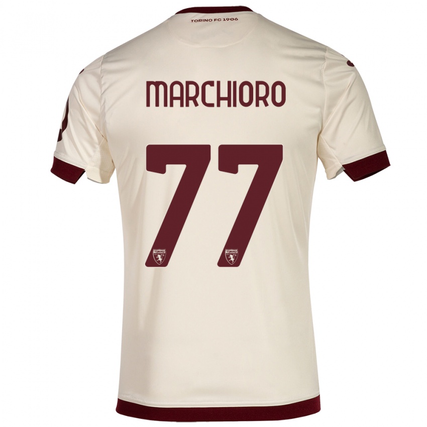 Gyermek Raffaele Marchioro #77 Pezsgő Idegenbeli Jersey 2023/24 Mez Póló Ing