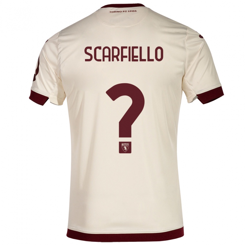 Gyermek Luca Scarfiello #0 Pezsgő Idegenbeli Jersey 2023/24 Mez Póló Ing