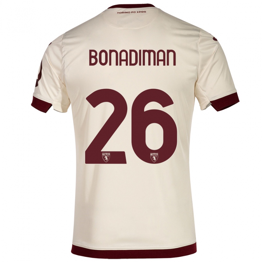 Gyermek Matteo Bonadiman #26 Pezsgő Idegenbeli Jersey 2023/24 Mez Póló Ing