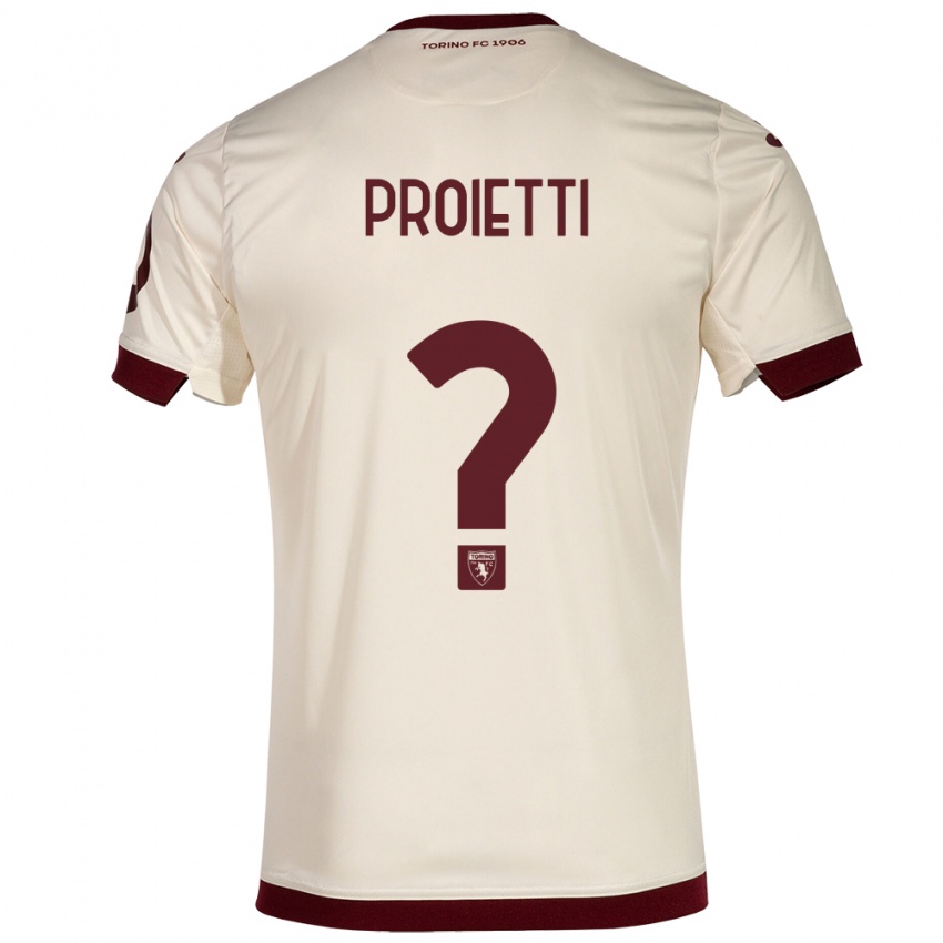 Gyermek Riccardo Proietti #0 Pezsgő Idegenbeli Jersey 2023/24 Mez Póló Ing