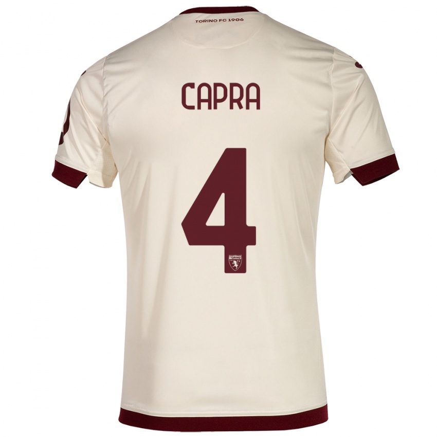 Gyermek Valentina Capra #4 Pezsgő Idegenbeli Jersey 2023/24 Mez Póló Ing