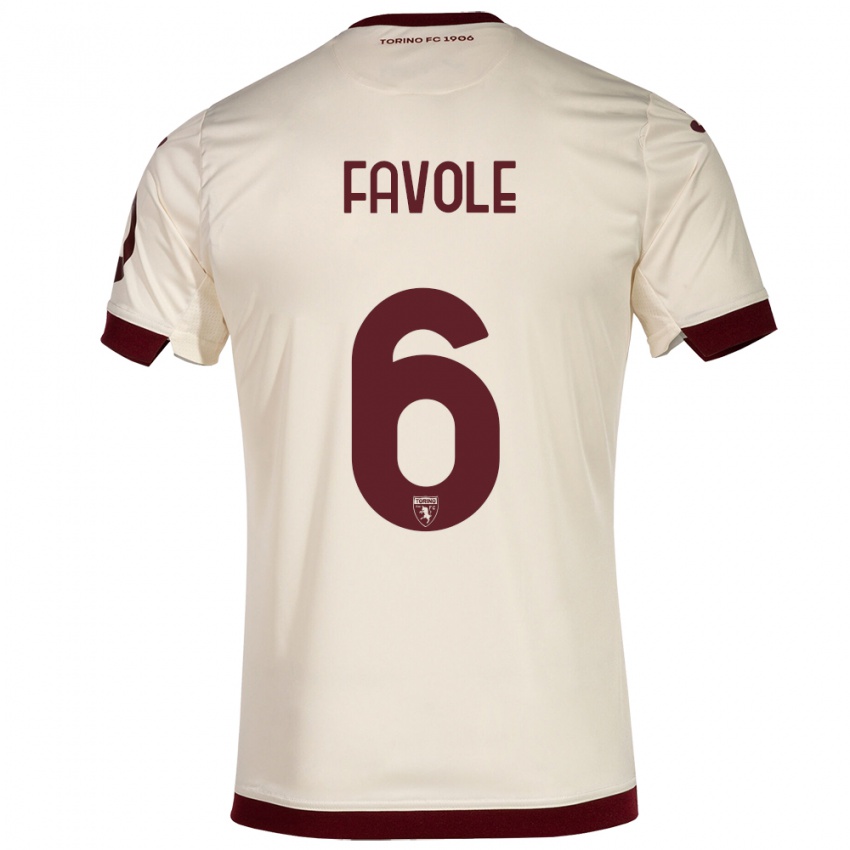 Gyermek Stefania Favole #6 Pezsgő Idegenbeli Jersey 2023/24 Mez Póló Ing