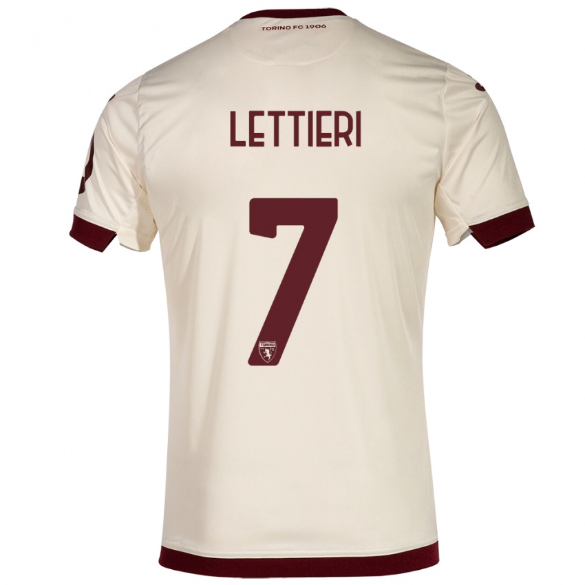 Gyermek Jessica Lettieri #7 Pezsgő Idegenbeli Jersey 2023/24 Mez Póló Ing