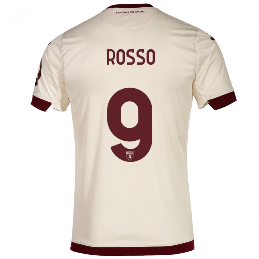 Gyermek Eleonora Rosso #9 Pezsgő Idegenbeli Jersey 2023/24 Mez Póló Ing