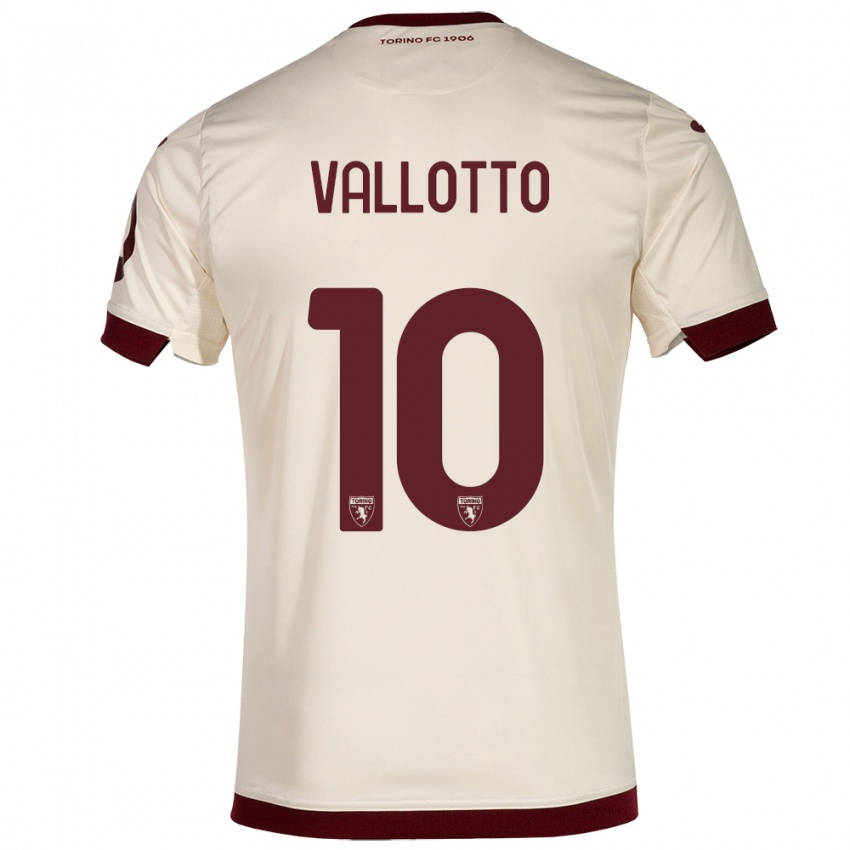 Gyermek Greta Vallotto #10 Pezsgő Idegenbeli Jersey 2023/24 Mez Póló Ing