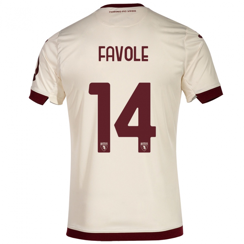 Gyermek Annalisa Favole #14 Pezsgő Idegenbeli Jersey 2023/24 Mez Póló Ing