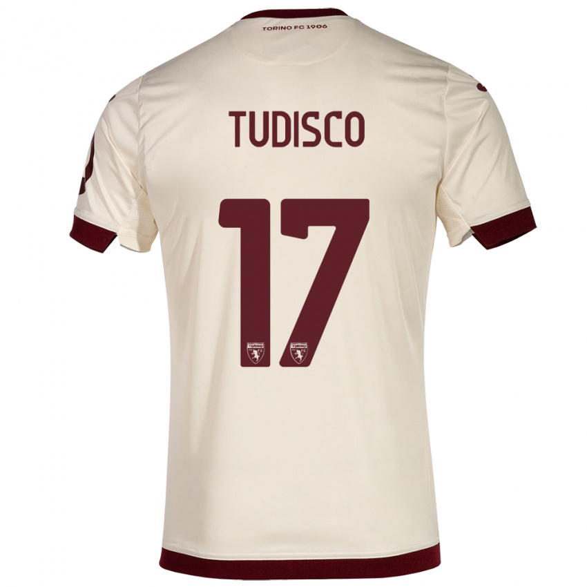 Gyermek Giorgia Tudisco #17 Pezsgő Idegenbeli Jersey 2023/24 Mez Póló Ing