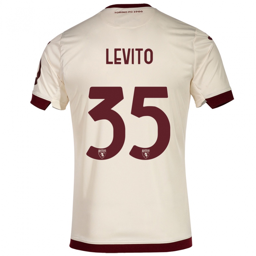 Gyermek Isabeau Levito #35 Pezsgő Idegenbeli Jersey 2023/24 Mez Póló Ing