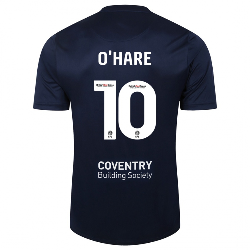 Gyermek Callum O'hare #10 Vörös Haditengerészet Idegenbeli Jersey 2023/24 Mez Póló Ing