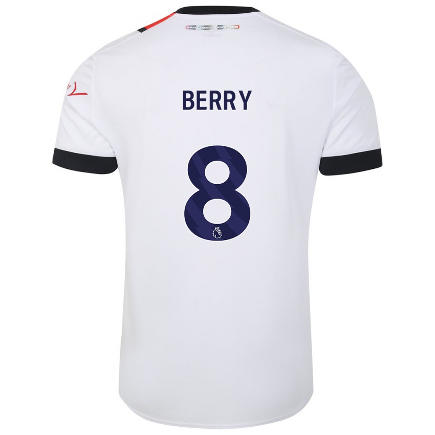 Gyermek Luke Berry #8 Fehér Idegenbeli Jersey 2023/24 Mez Póló Ing