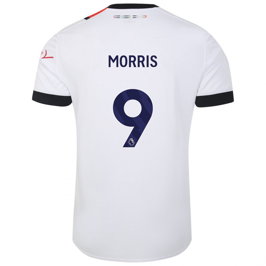 Gyermek Carlton Morris #9 Fehér Idegenbeli Jersey 2023/24 Mez Póló Ing