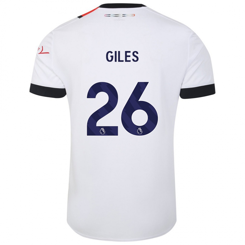 Gyermek Ryan Giles #26 Fehér Idegenbeli Jersey 2023/24 Mez Póló Ing