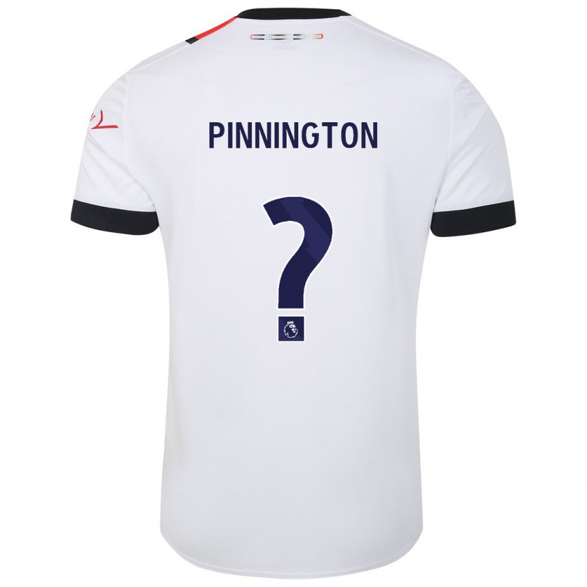 Gyermek Jacob Pinnington #0 Fehér Idegenbeli Jersey 2023/24 Mez Póló Ing