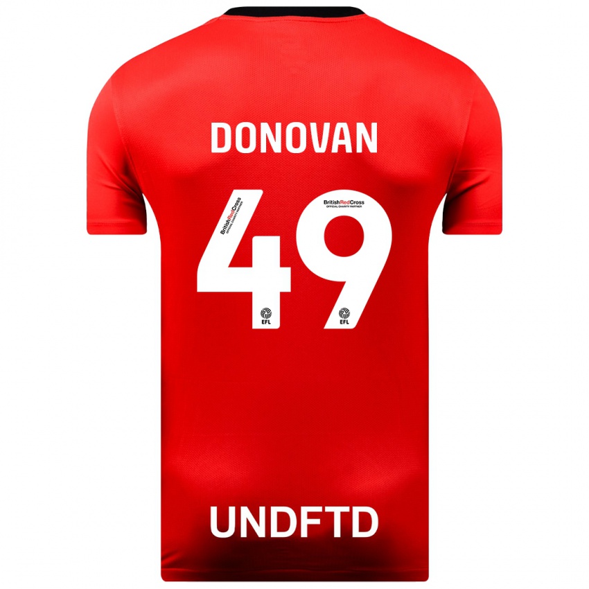 Gyermek Romelle Donovan #49 Piros Idegenbeli Jersey 2023/24 Mez Póló Ing