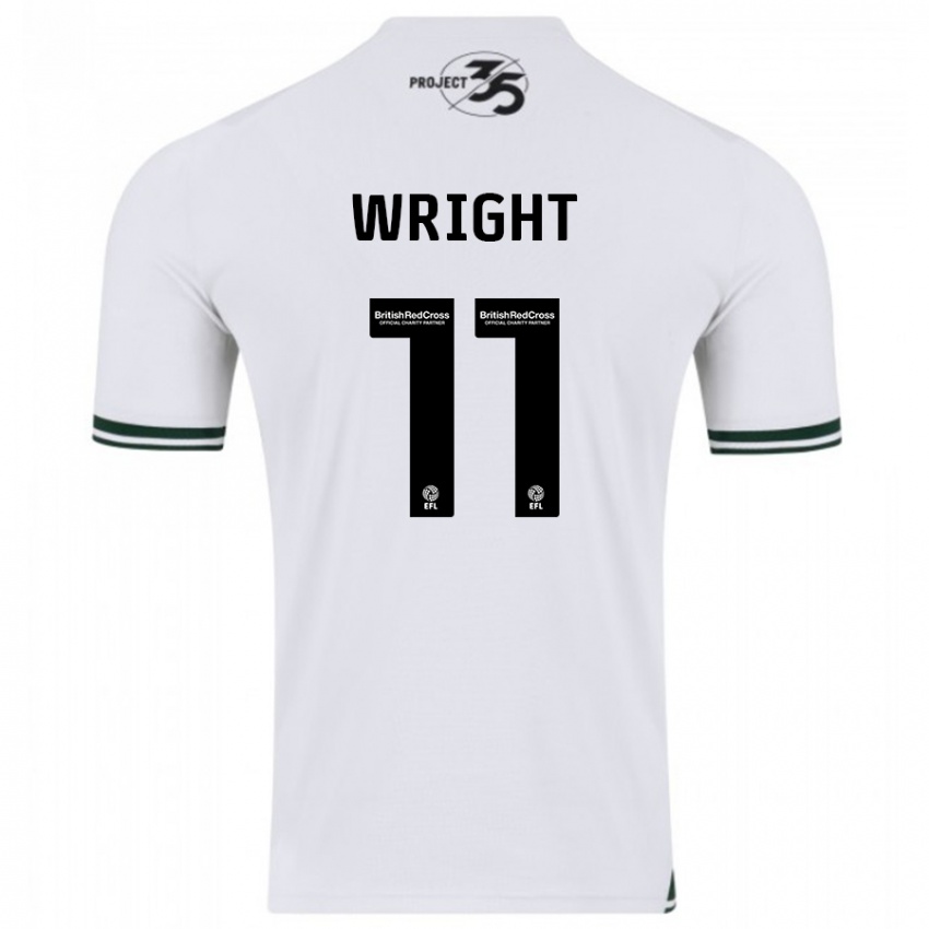 Gyermek Callum Wright #11 Fehér Idegenbeli Jersey 2023/24 Mez Póló Ing