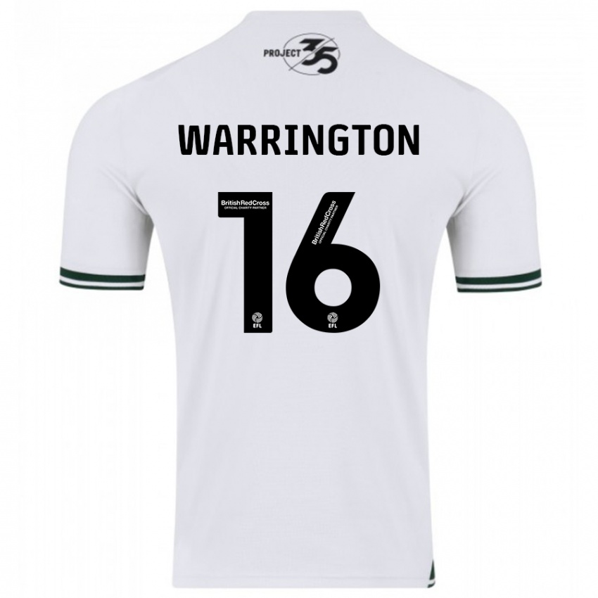 Gyermek Lewis Warrington #16 Fehér Idegenbeli Jersey 2023/24 Mez Póló Ing