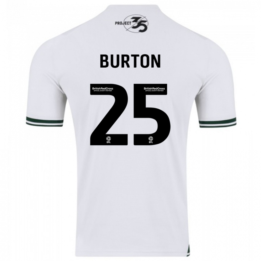 Gyermek Callum Burton #25 Fehér Idegenbeli Jersey 2023/24 Mez Póló Ing