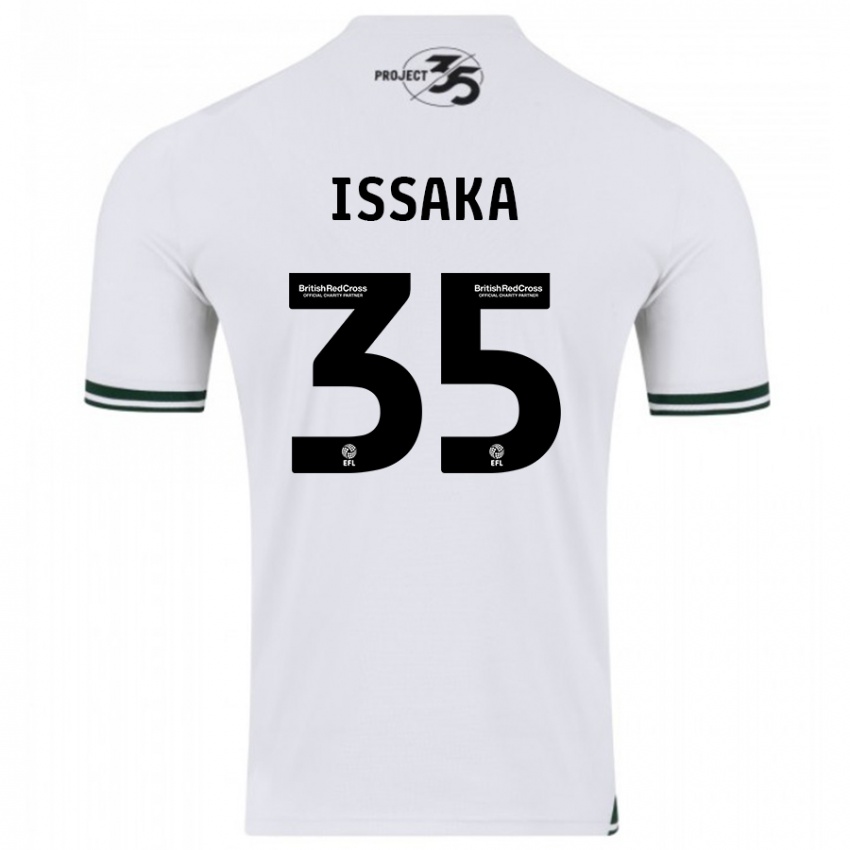 Gyermek Freddie Issaka #35 Fehér Idegenbeli Jersey 2023/24 Mez Póló Ing