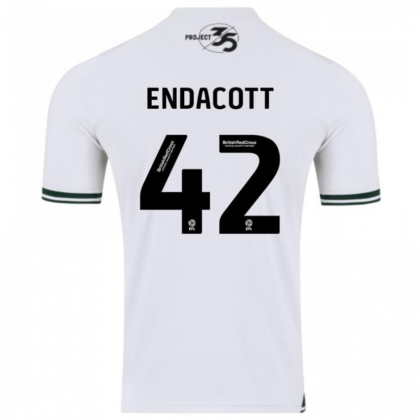 Gyermek Jack Endacott #42 Fehér Idegenbeli Jersey 2023/24 Mez Póló Ing