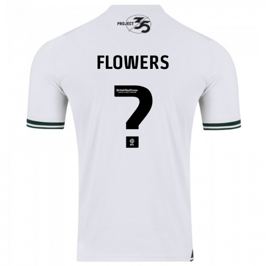 Gyermek Lewis Flowers #0 Fehér Idegenbeli Jersey 2023/24 Mez Póló Ing