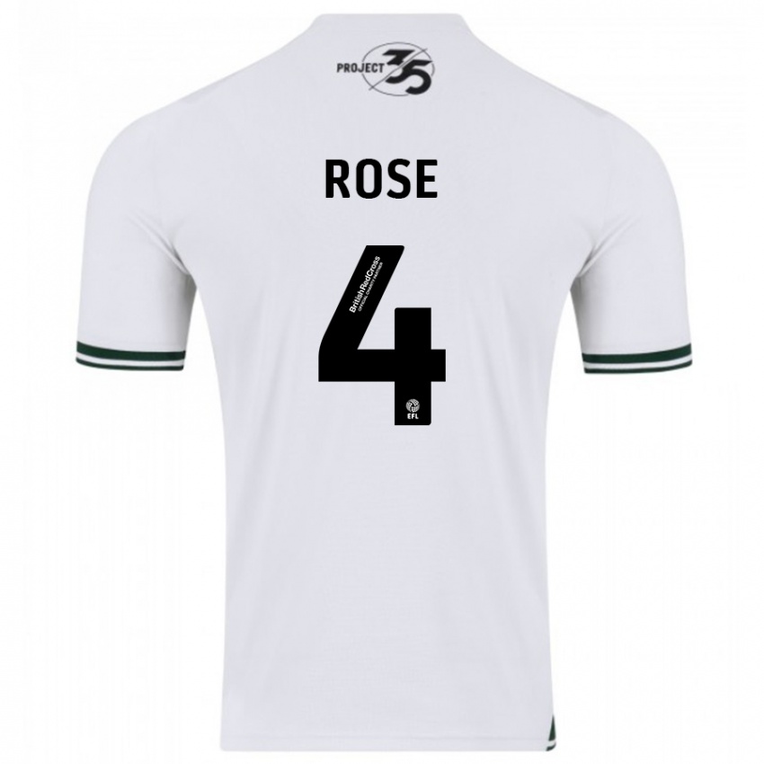 Gyermek Jemma Rose #4 Fehér Idegenbeli Jersey 2023/24 Mez Póló Ing