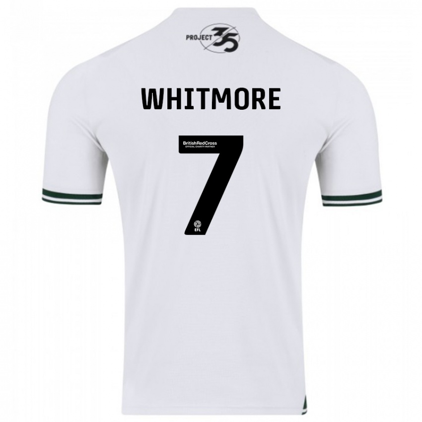 Gyermek Charlotte Whitmore #7 Fehér Idegenbeli Jersey 2023/24 Mez Póló Ing