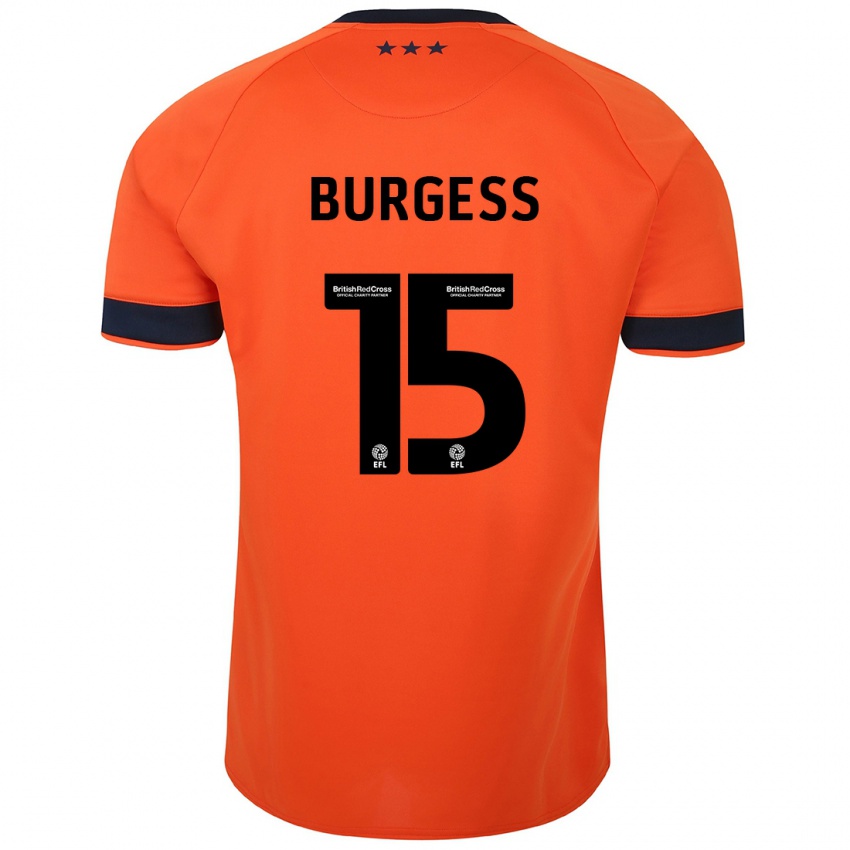 Gyermek Cameron Burgess #15 Narancs Idegenbeli Jersey 2023/24 Mez Póló Ing