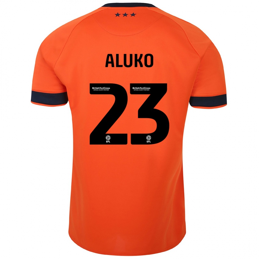 Gyermek Sone Aluko #23 Narancs Idegenbeli Jersey 2023/24 Mez Póló Ing