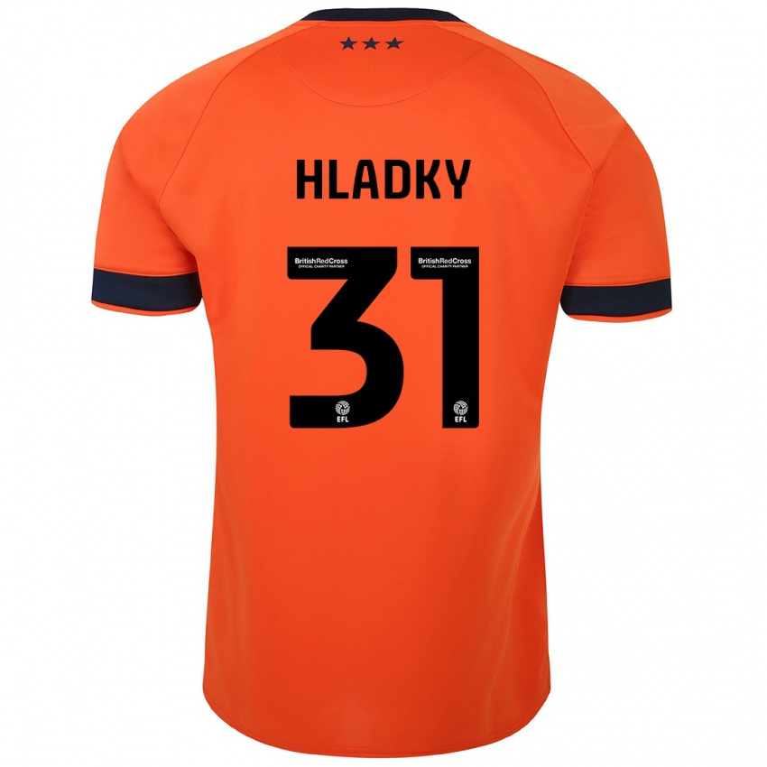 Gyermek Vaclav Hladky #31 Narancs Idegenbeli Jersey 2023/24 Mez Póló Ing