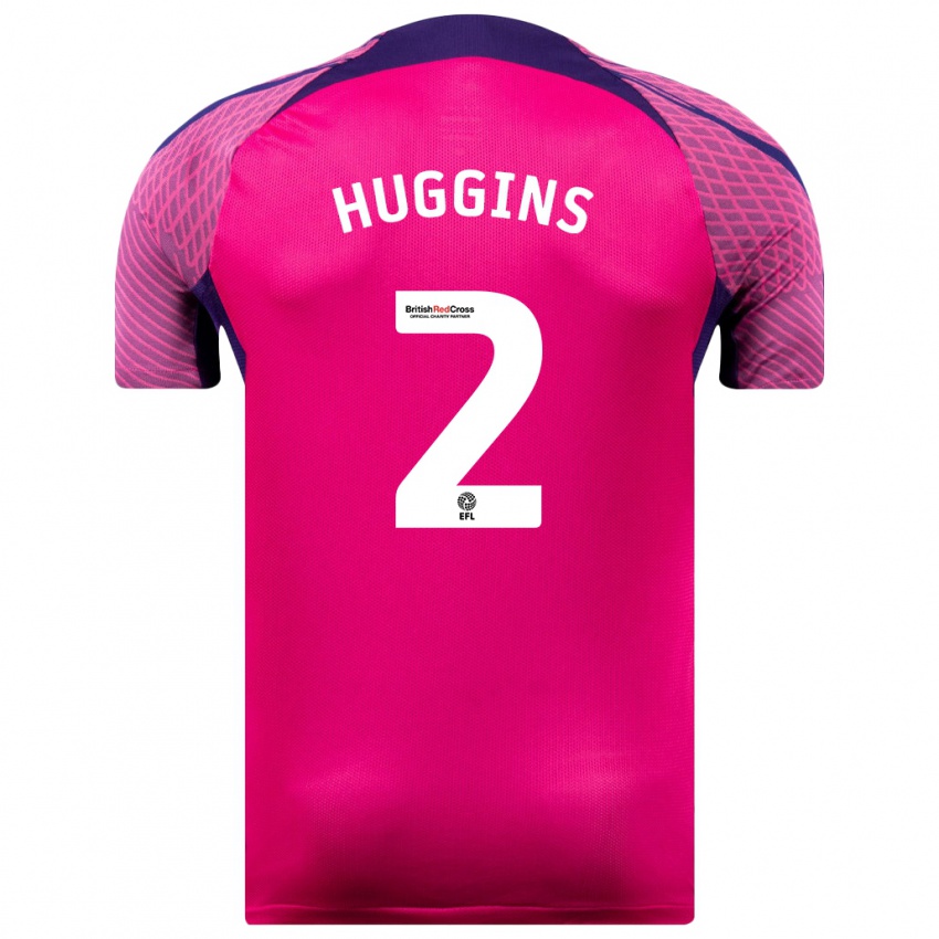 Gyermek Niall Huggins #2 Lila Idegenbeli Jersey 2023/24 Mez Póló Ing