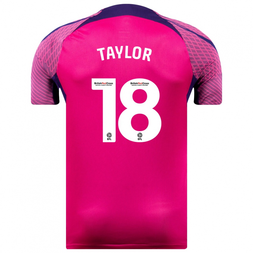 Gyermek Ellis Taylor #18 Lila Idegenbeli Jersey 2023/24 Mez Póló Ing