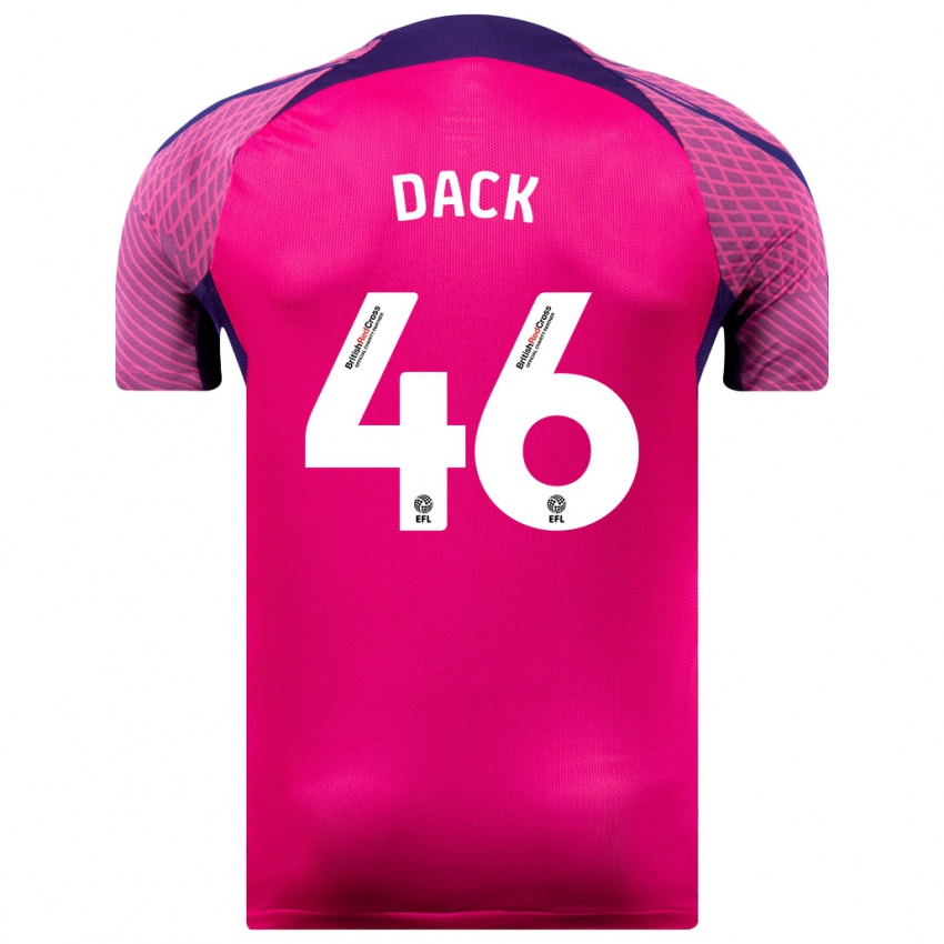 Gyermek Bradley Dack #46 Lila Idegenbeli Jersey 2023/24 Mez Póló Ing