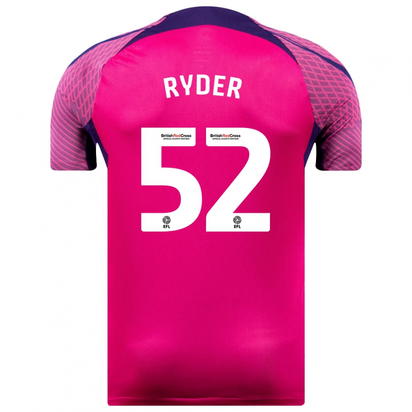 Gyermek Joe Ryder #52 Lila Idegenbeli Jersey 2023/24 Mez Póló Ing