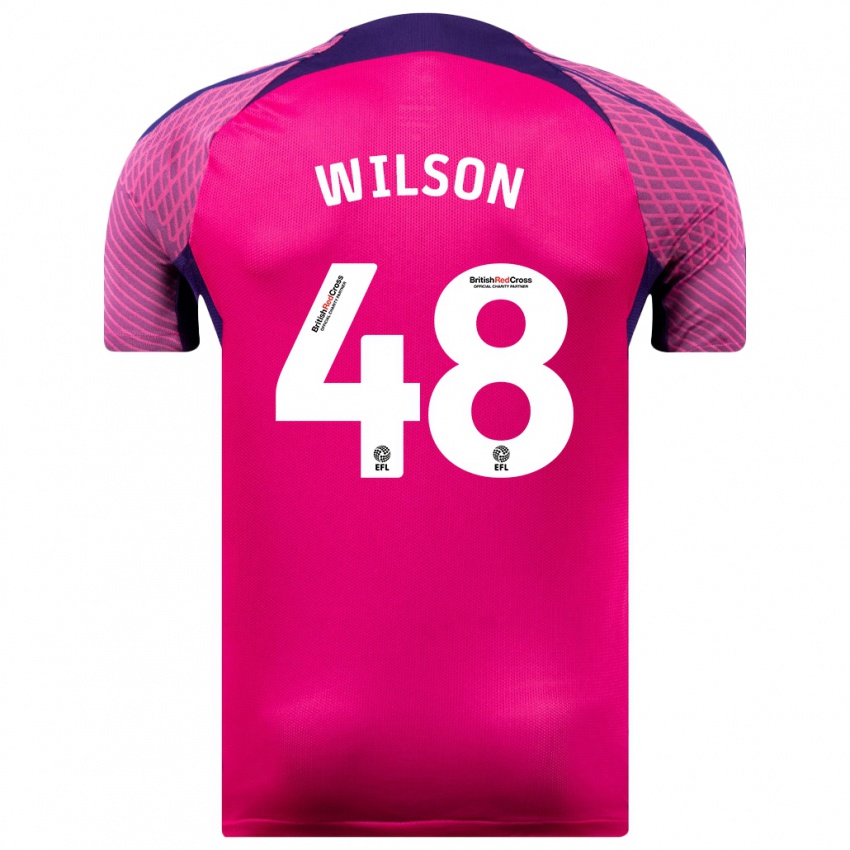 Gyermek Callum Wilson #48 Lila Idegenbeli Jersey 2023/24 Mez Póló Ing