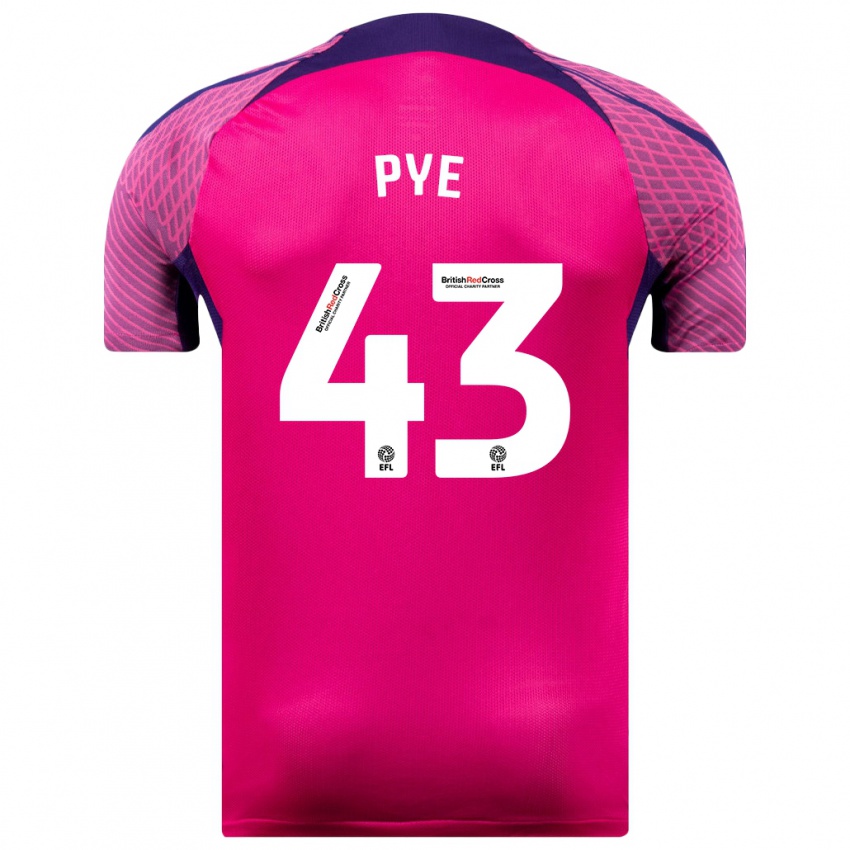 Gyermek Connor Pye #43 Lila Idegenbeli Jersey 2023/24 Mez Póló Ing