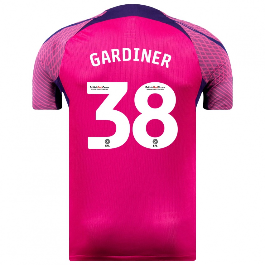 Gyermek Harry Gardiner #38 Lila Idegenbeli Jersey 2023/24 Mez Póló Ing