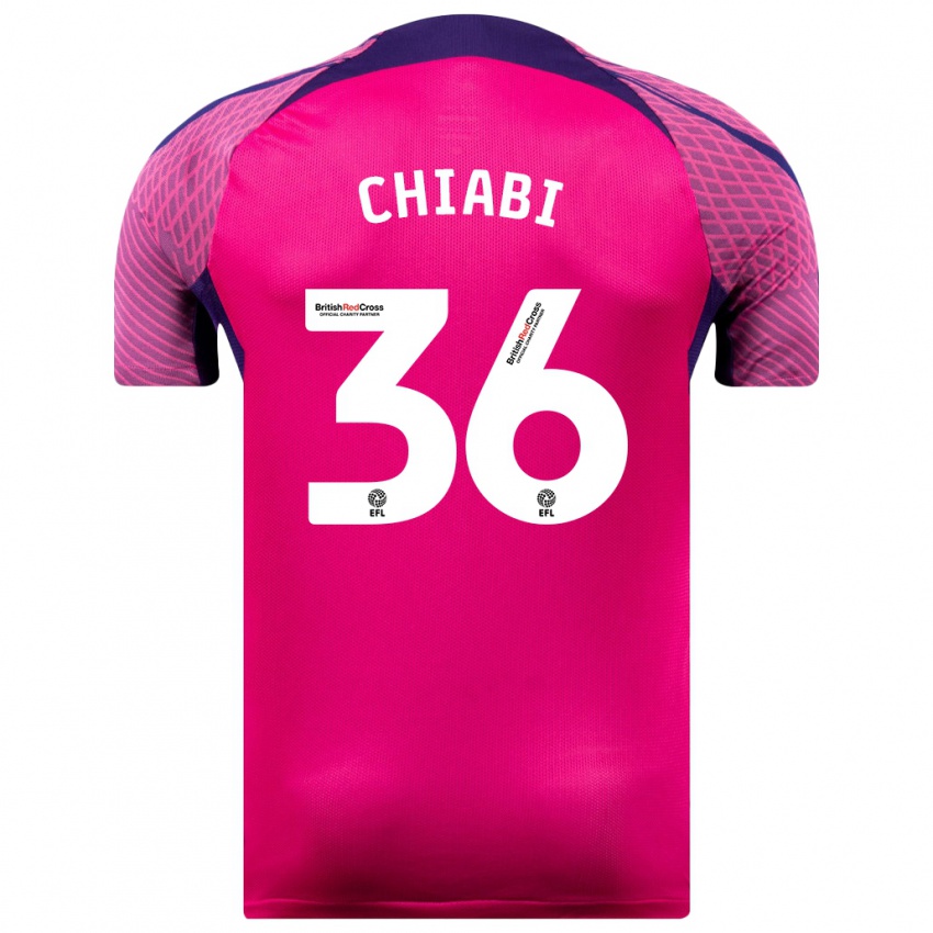 Gyermek Tom Chiabi #36 Lila Idegenbeli Jersey 2023/24 Mez Póló Ing