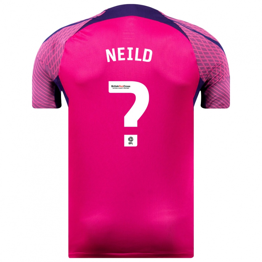 Gyermek Joe Neild #0 Lila Idegenbeli Jersey 2023/24 Mez Póló Ing