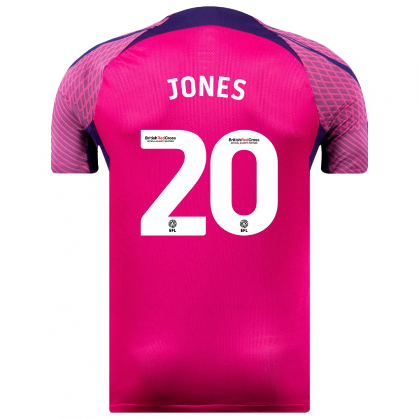 Gyermek Ellen Jones #20 Lila Idegenbeli Jersey 2023/24 Mez Póló Ing