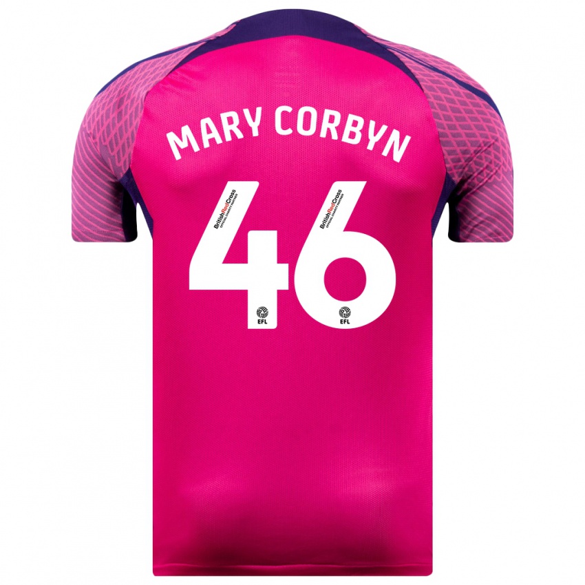 Gyermek Mary Corbyn #46 Lila Idegenbeli Jersey 2023/24 Mez Póló Ing