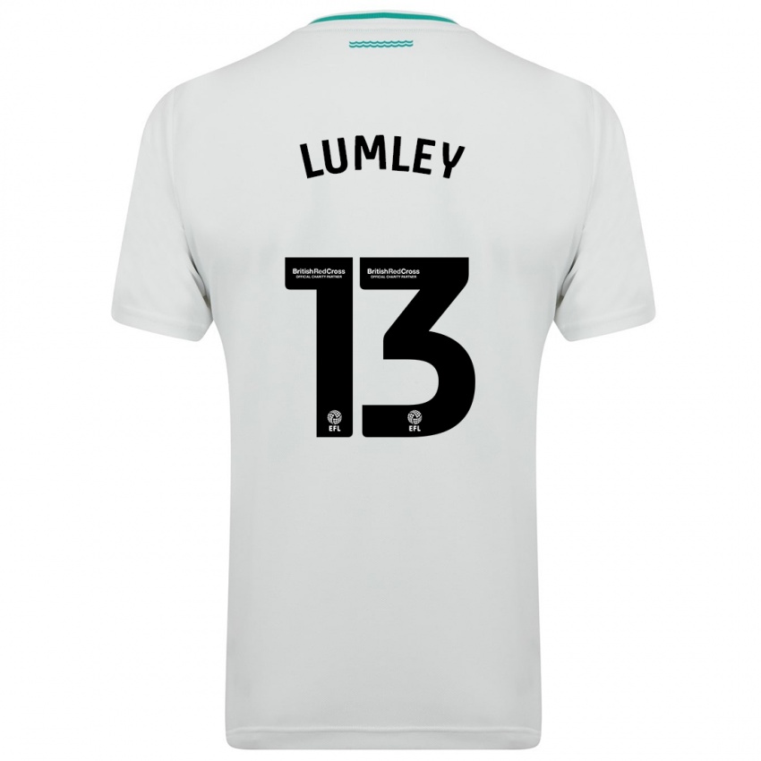 Gyermek Joe Lumley #13 Fehér Idegenbeli Jersey 2023/24 Mez Póló Ing