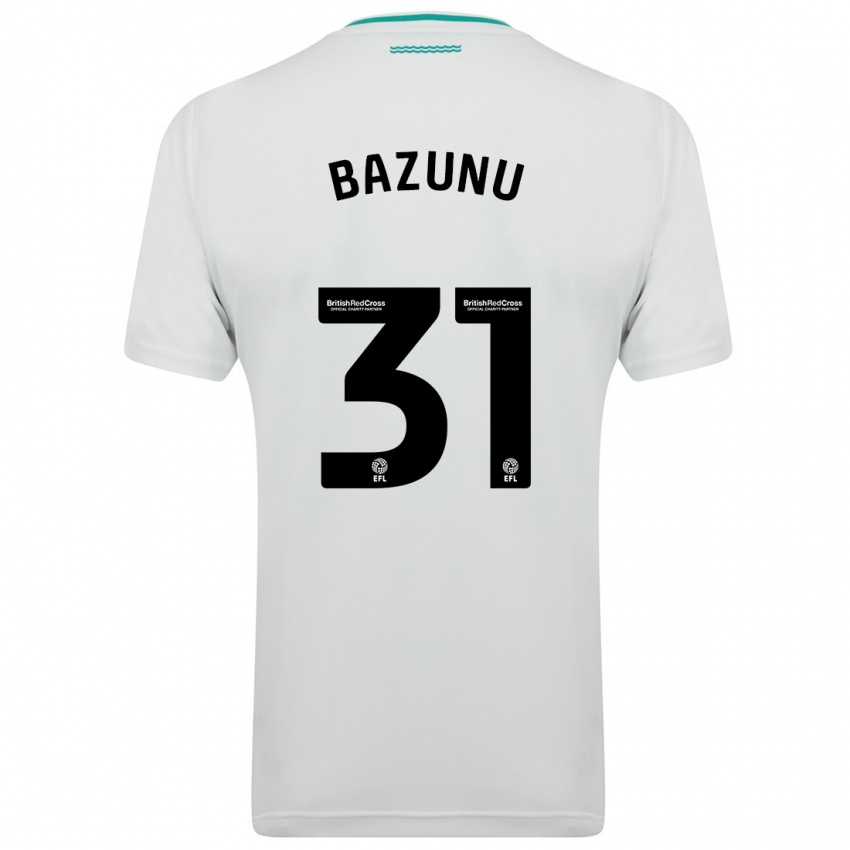 Gyermek Gavin Bazunu #31 Fehér Idegenbeli Jersey 2023/24 Mez Póló Ing