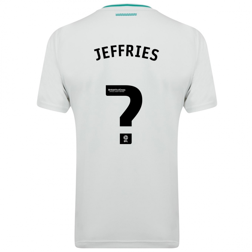 Gyermek Josh Jeffries #0 Fehér Idegenbeli Jersey 2023/24 Mez Póló Ing