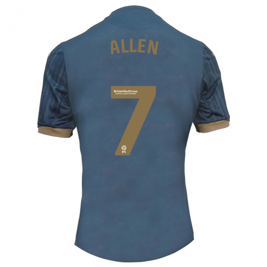 Gyermek Joe Allen #7 Sötét Kékeszöld Idegenbeli Jersey 2023/24 Mez Póló Ing