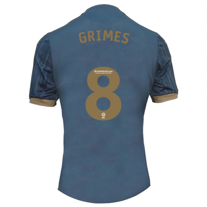 Gyermek Matt Grimes #8 Sötét Kékeszöld Idegenbeli Jersey 2023/24 Mez Póló Ing