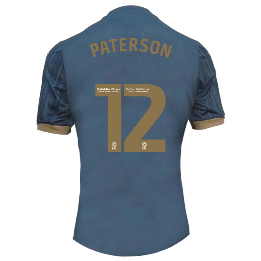 Gyermek Jamie Paterson #12 Sötét Kékeszöld Idegenbeli Jersey 2023/24 Mez Póló Ing