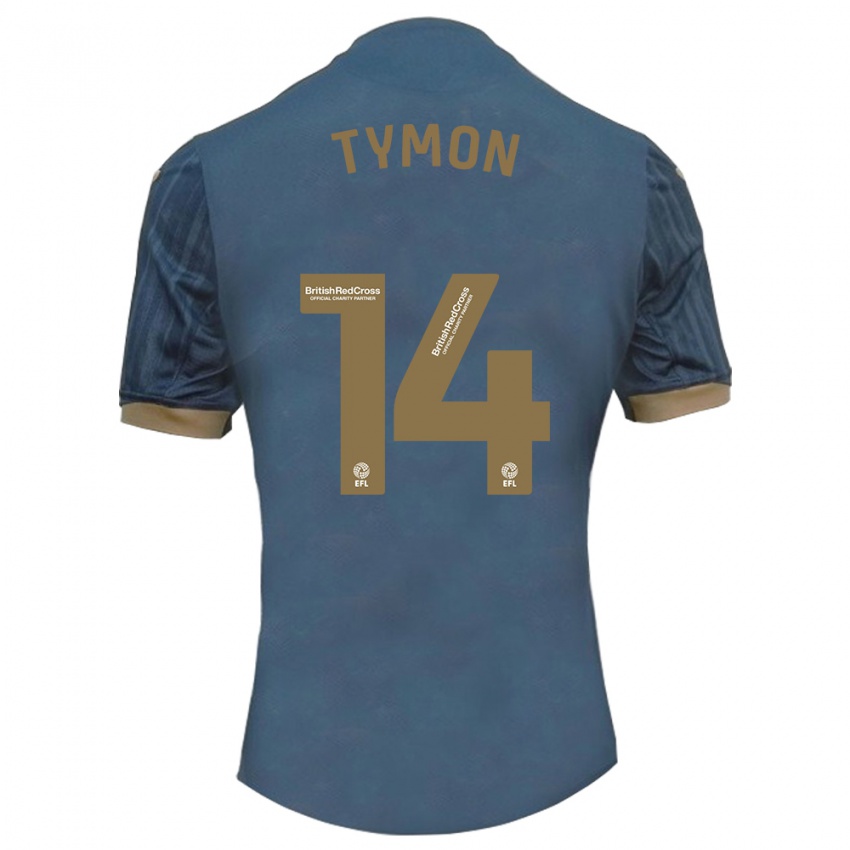 Gyermek Josh Tymon #14 Sötét Kékeszöld Idegenbeli Jersey 2023/24 Mez Póló Ing